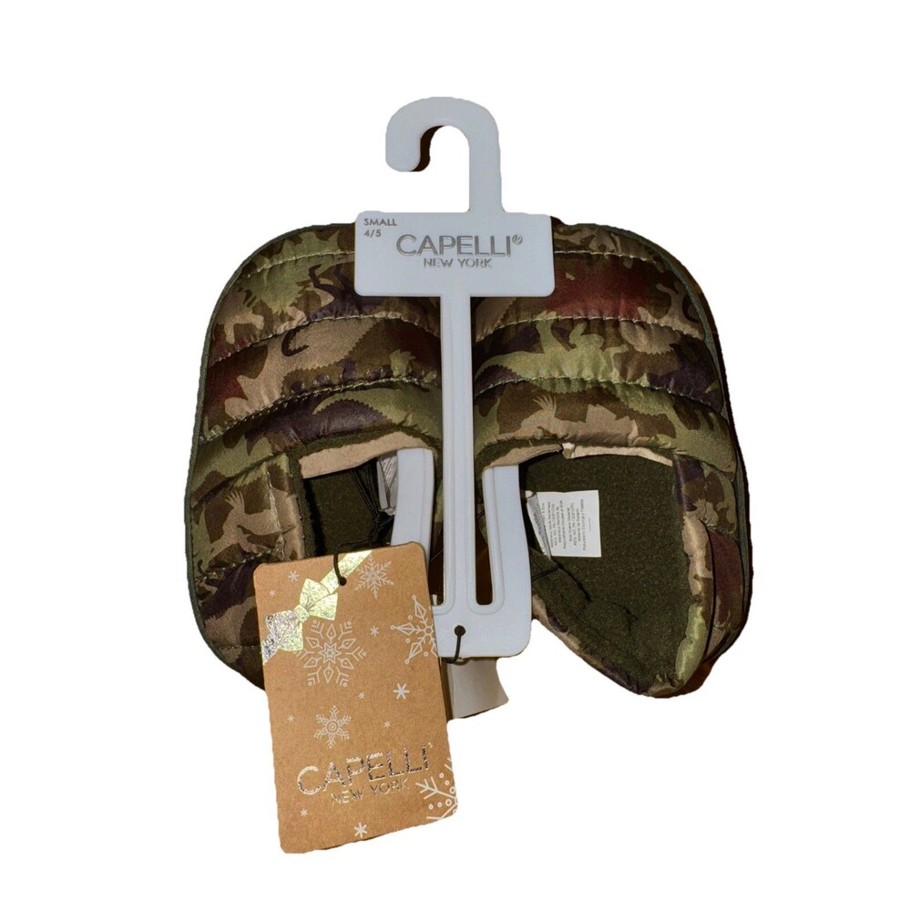 Capelli New York Camo Slippers Toddler Boys size Small 4-5 Green